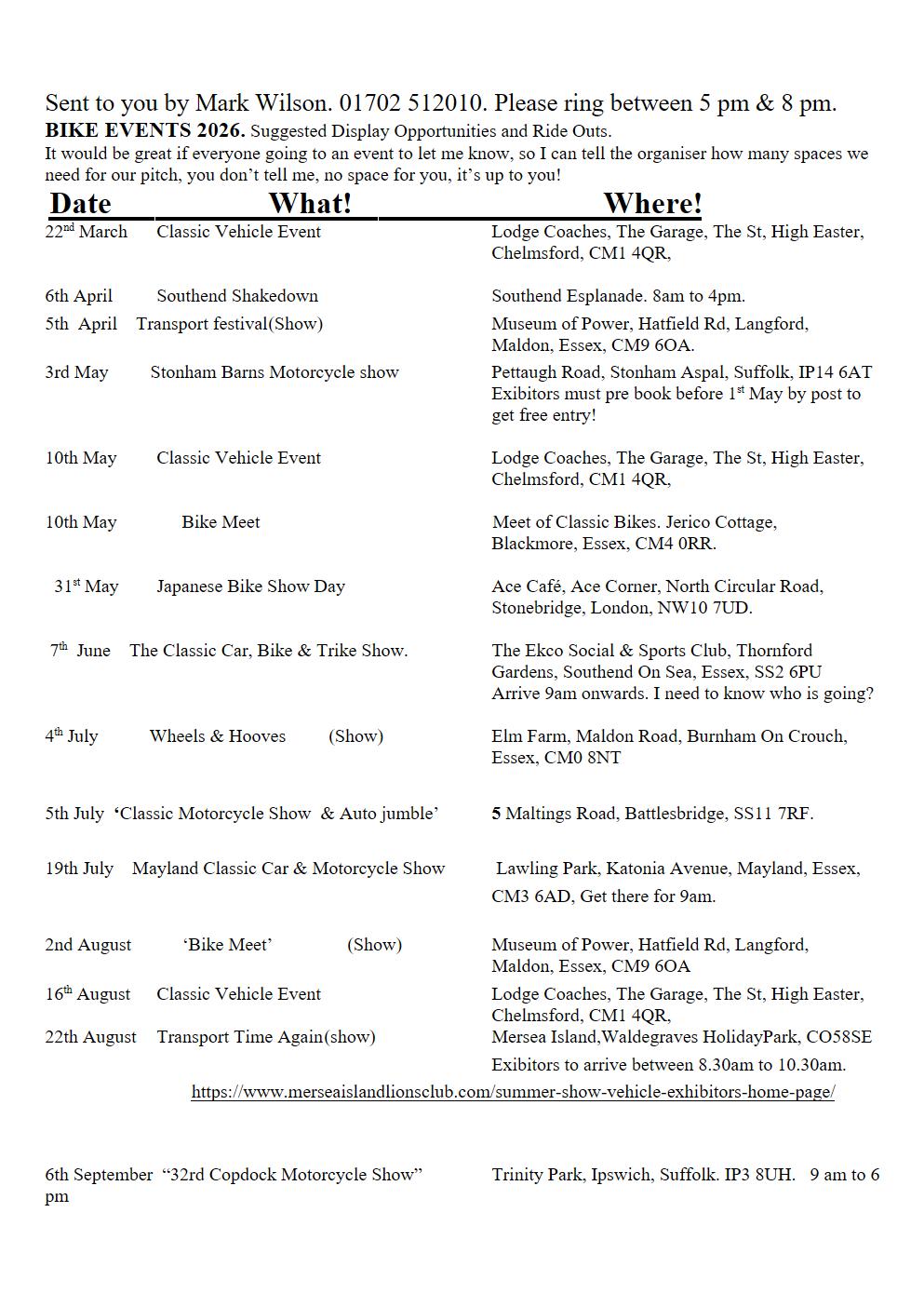 2026 Essex Events